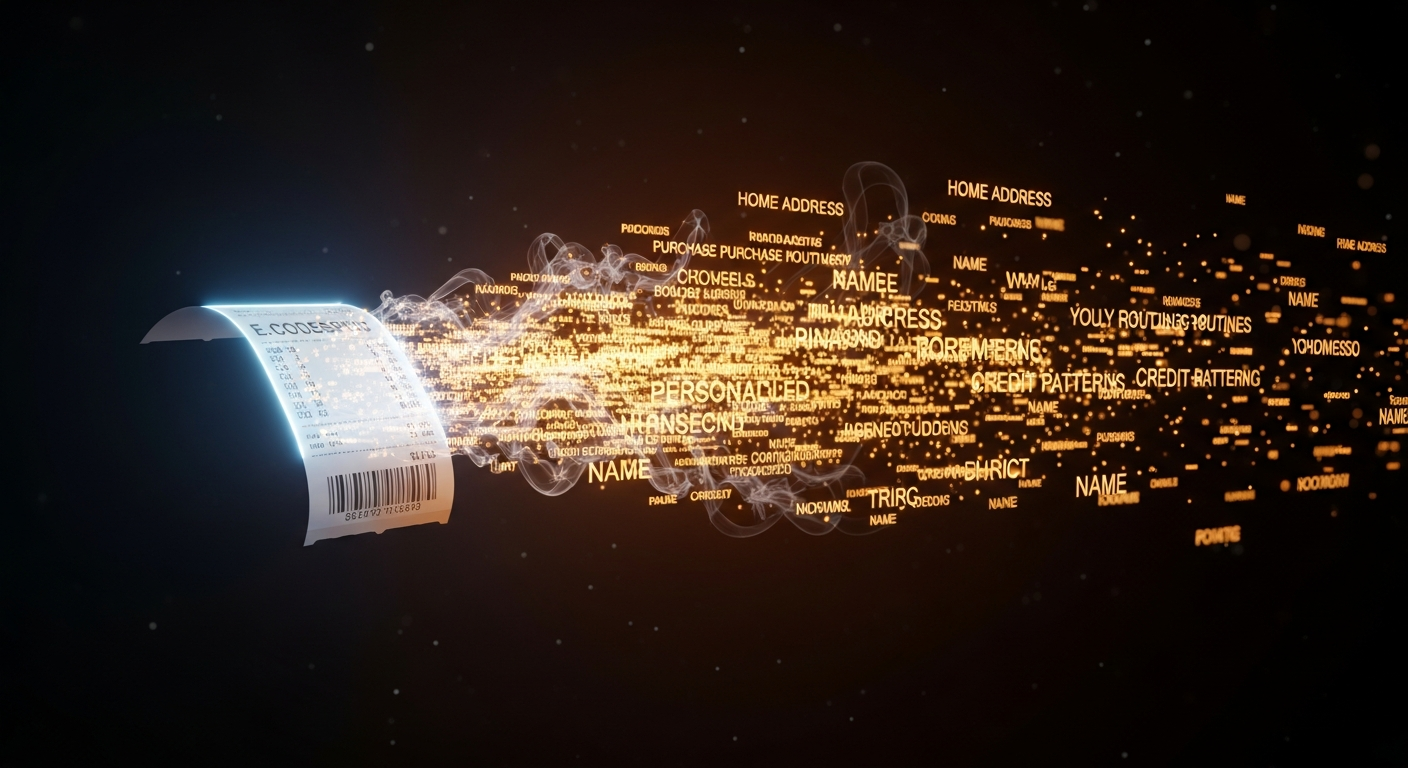 Personal data leaking from a completed transaction