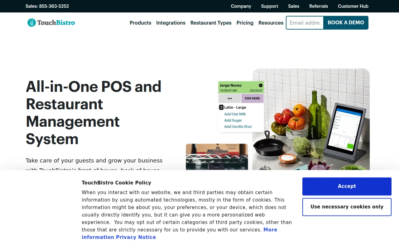 TouchBistro API documentation screenshot