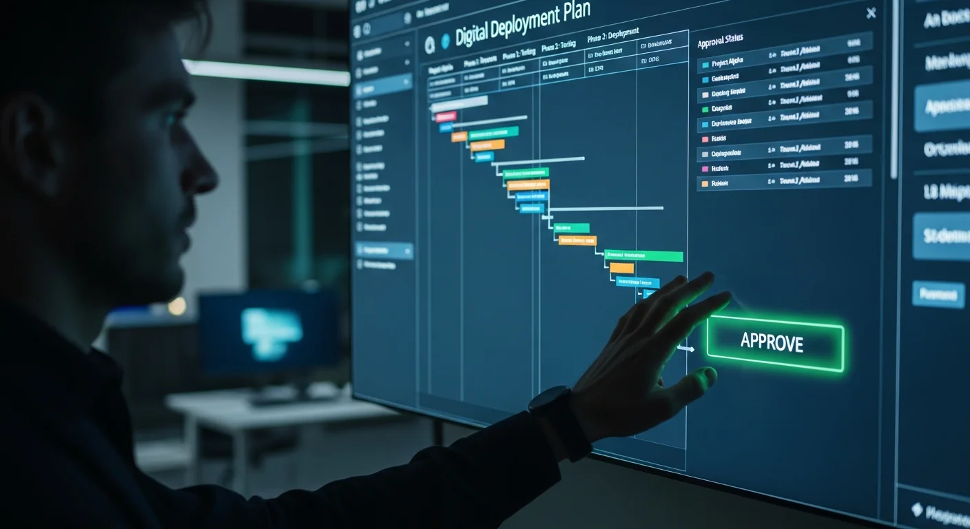 Client reviewing and approving the deployment plan