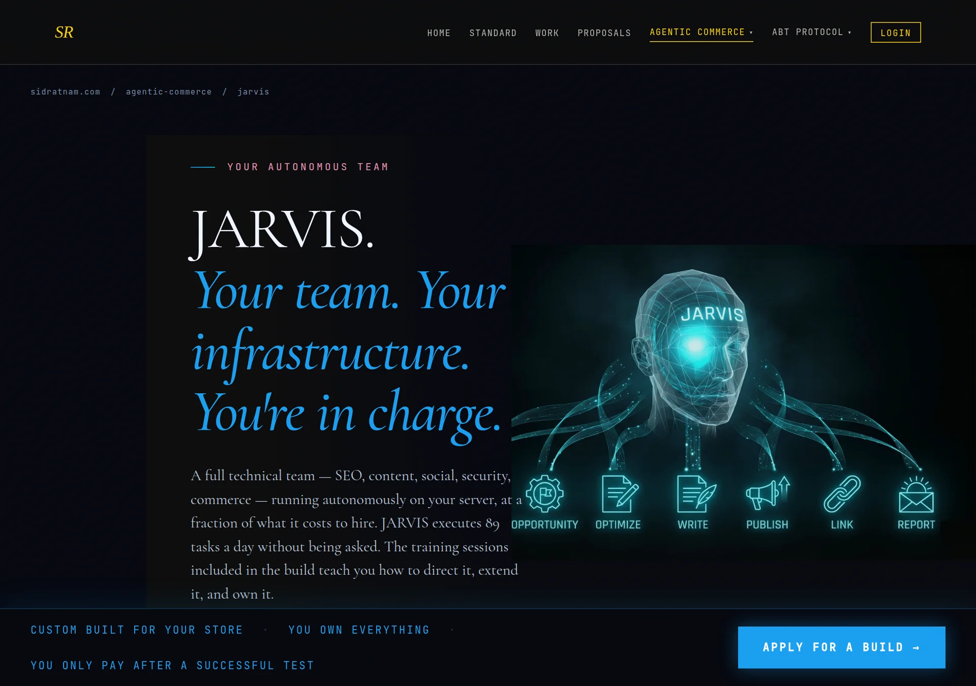 sidratnam.com — JARVIS Suite page
