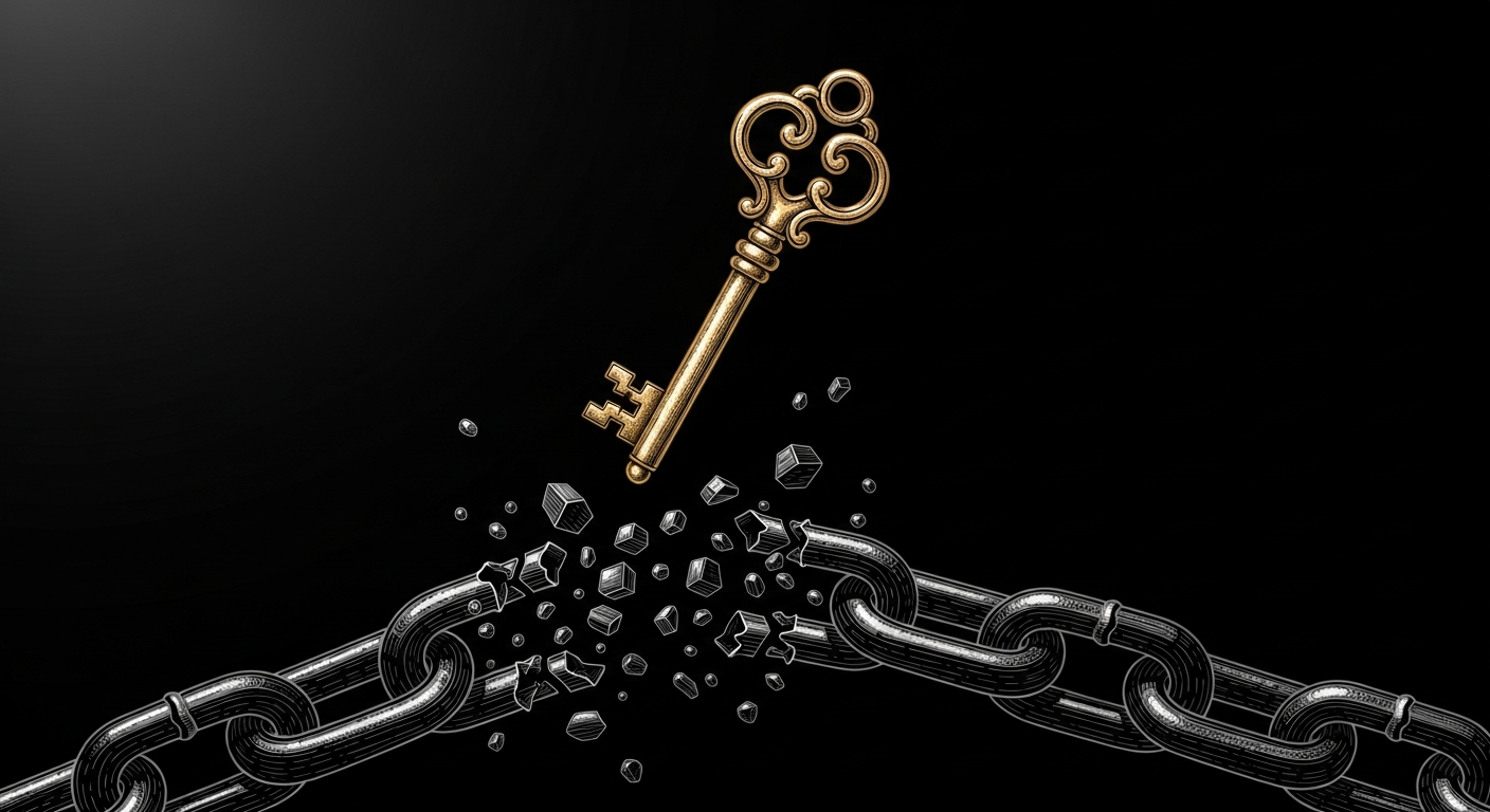 Editorial illustration: a ticking meter in a glass jar — a visual of rented infrastructure running on someone else's clock