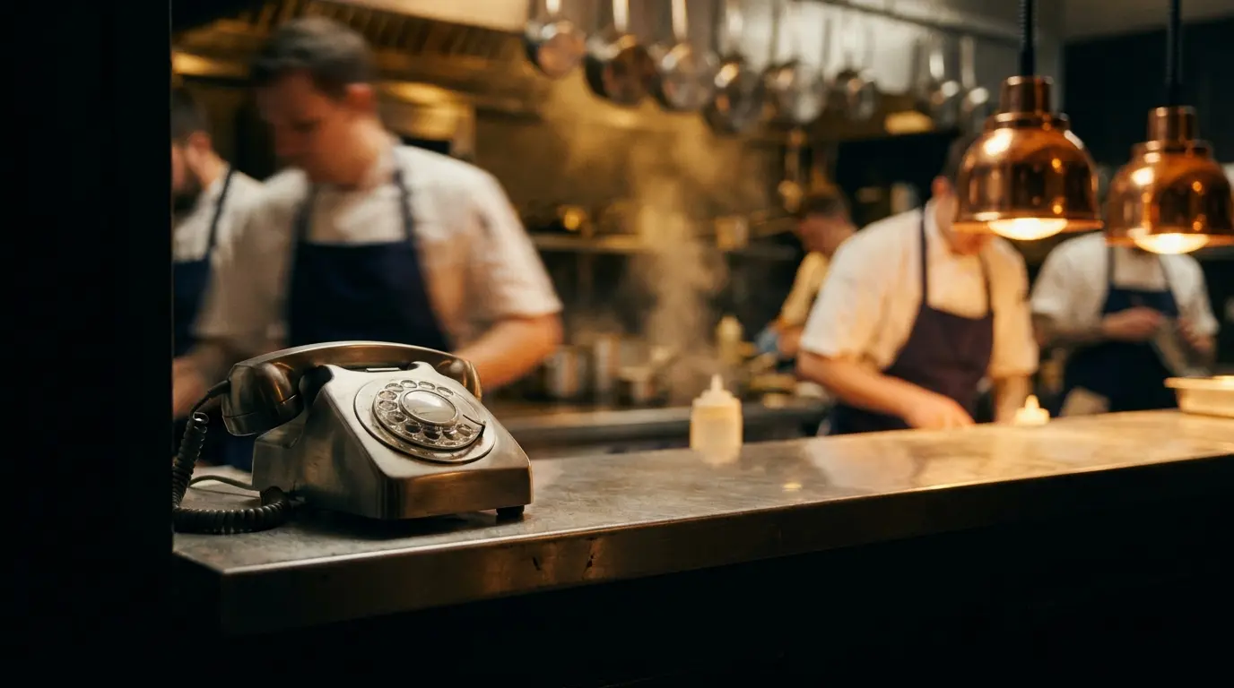 A restaurant phone on the pass during service with nobody free to answer